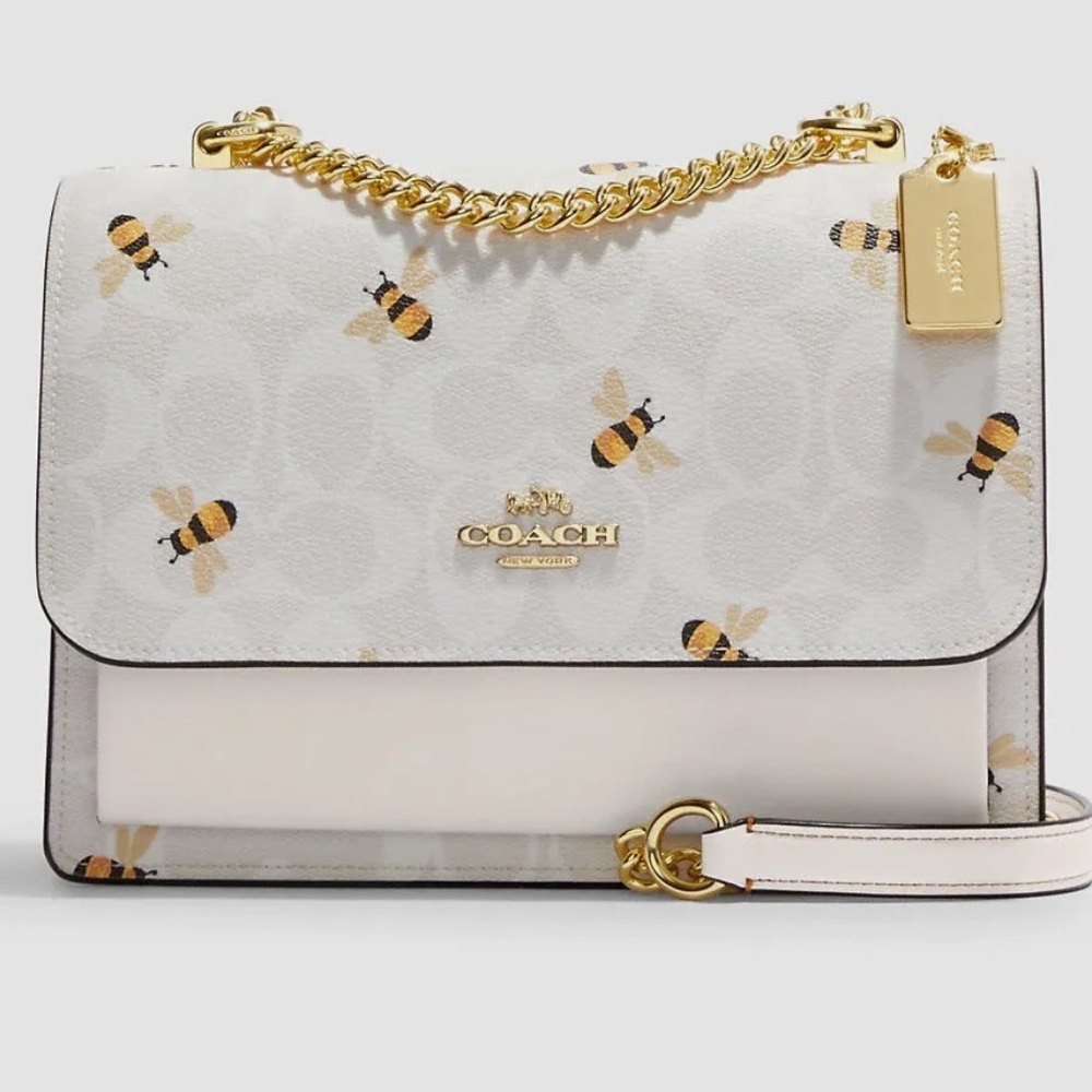 Coach Klare Crossbody In Signature Canvas With Bee Print